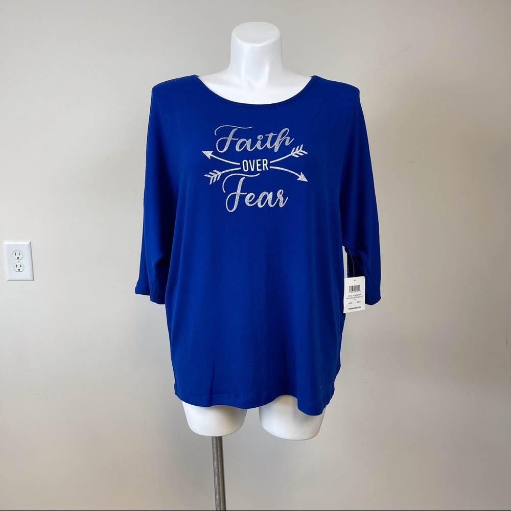 89th & Madison Plus Size Inspirational Sweat Shirt